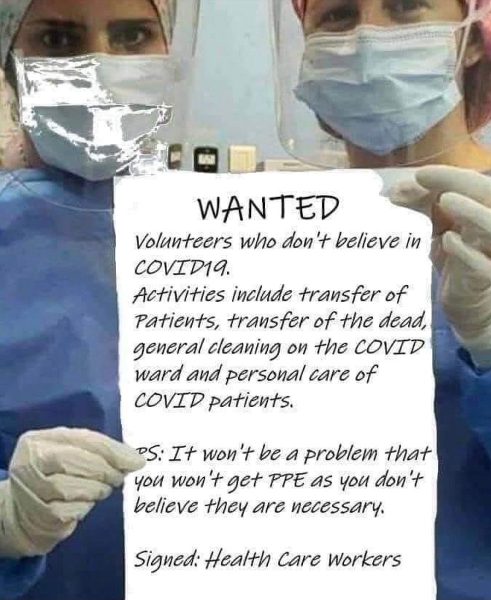 Here’s one for all those who marched in the “Freedom Rally” today. Direct to you, from the Intensive Care Unit.