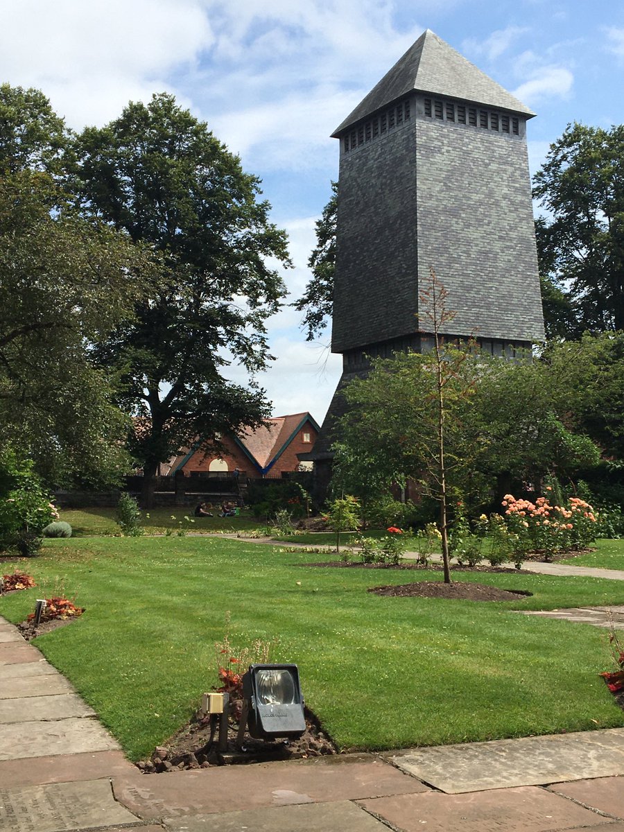 The rocket-like Addleshaw bell tower in Chester Cathedral precinct. 1973-5 grade II. ⁦#bidwellsheritage