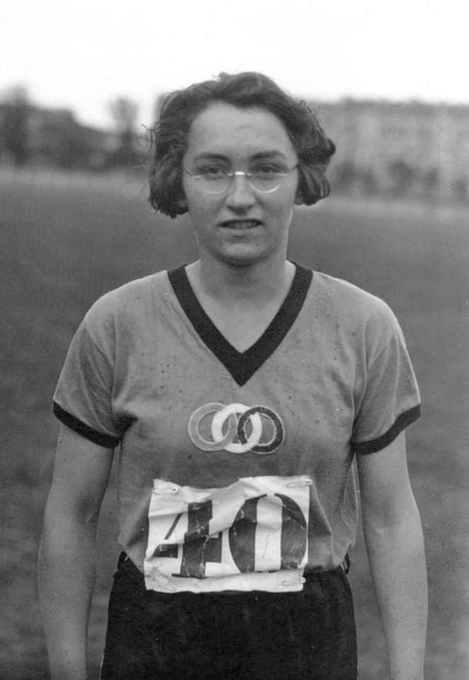 Marguerite Radideau (1907-1978) French. Athlete. Sprinter. Medalled at 1924 Women's Olympiad and 1926 Women's World Games, set up by Alice Milliat. Competed at 1928 Olympics only after the IOC’s view that “women’s reproductive organs would be harmed” by athletics was overturned.