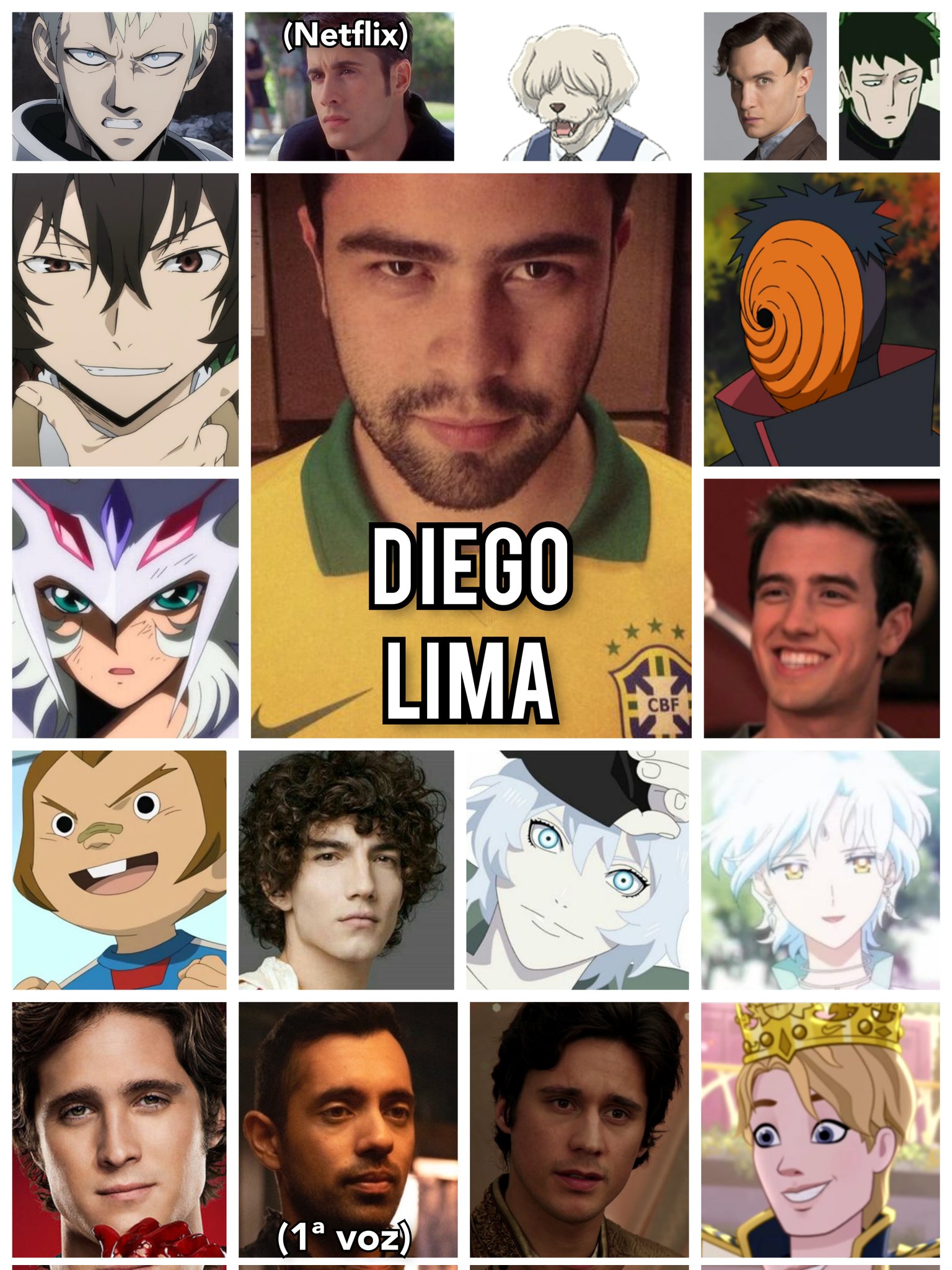 Personagens Com os Mesmos Dubladores! on X: Pena que é mentira Um  excelente artista, marcante por sua versatilidade, e também suas direções;  Diego Lima é bom no que faz, e mais um