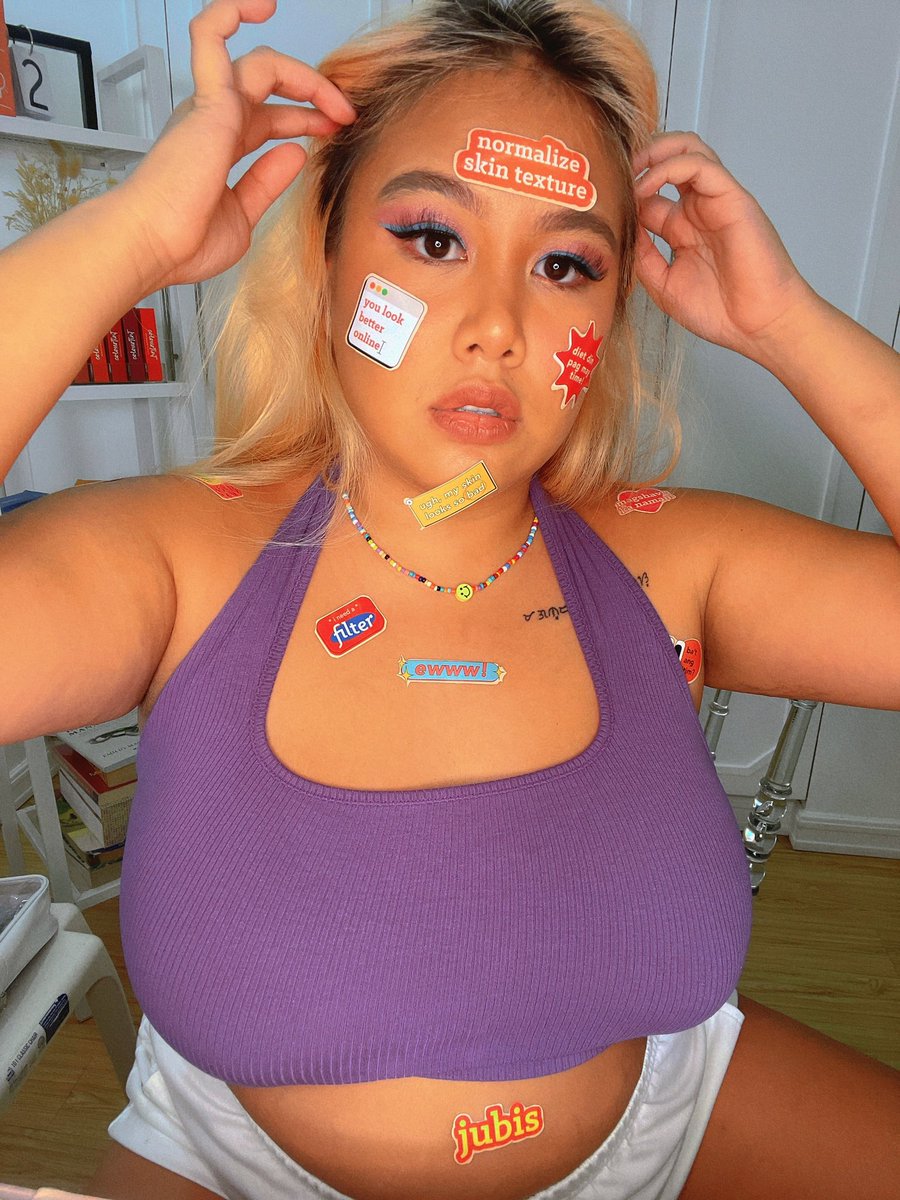 theninaellaine's tweet photo. We turned my hate comments into cute stickers! 💖 https://t.co/OPf6ySvbhF