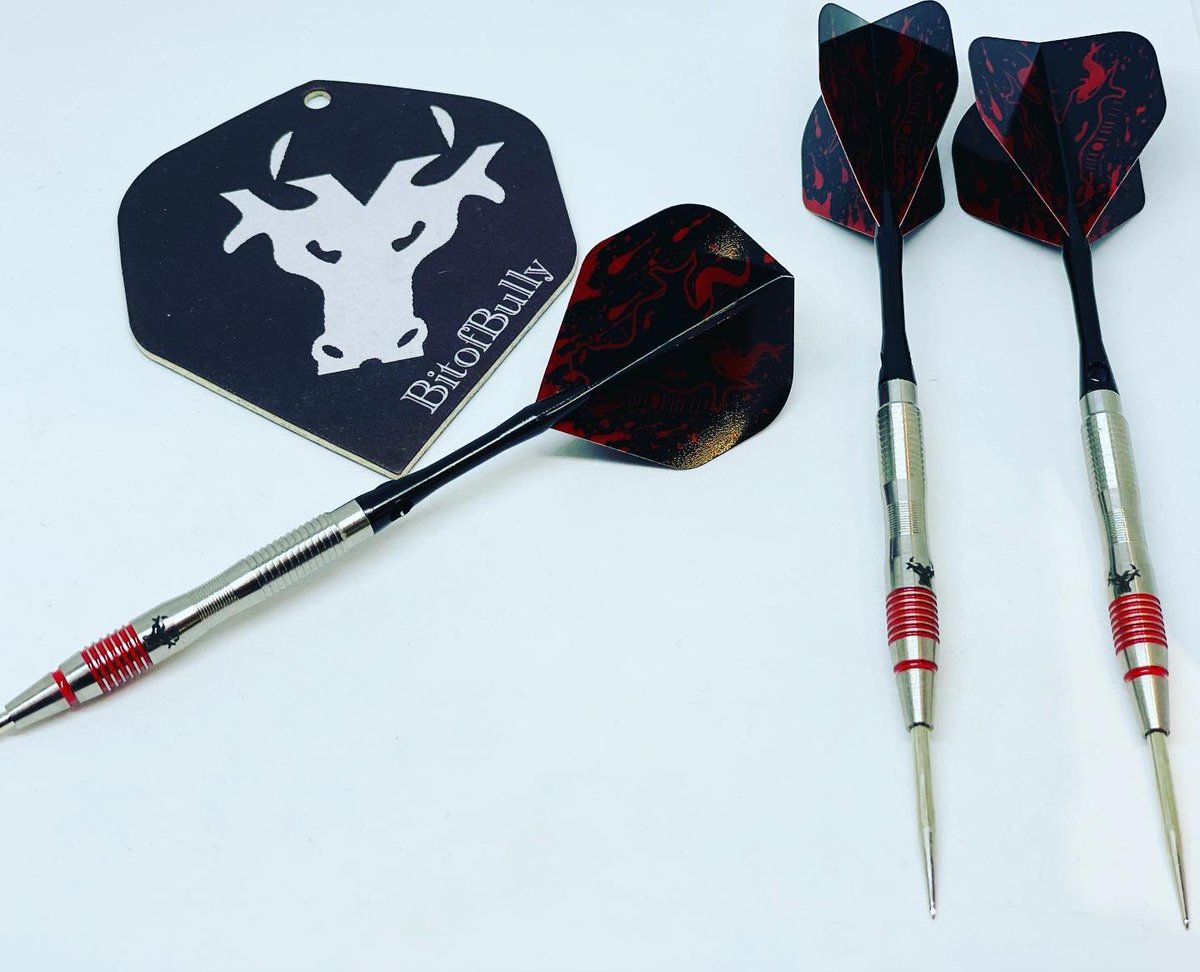 Bitofbullydart's tweet photo. Coming soon 🎯
BitofBully Force 💪🏻
Available in 22g, 24g and 26g ⚖️
90% tungsten 9️⃣0️⃣
Made in England 🏴󠁧󠁢󠁥󠁮󠁧󠁿 
Expected dispatch day 07/08/21 📦
Price £32.95 💳

PRE-ORDER available now 🎉
https://t.co/b8XJ3VjRHN
#bitofbully #bitofbullydarts #force #bitofbullyforce #newdarts #darts https://t.co/GD6ZQDIjib