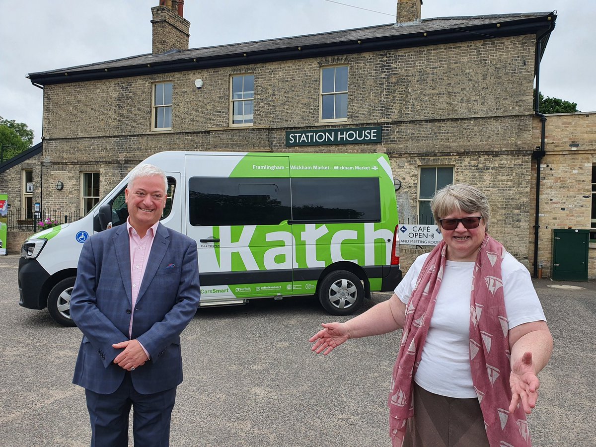 theresecoffey's tweet photo. With 100 days to go till #COP26, I was delighted to join Cllr Alexander Nicoll who has been the driving force in securing the new electric taxi service Katch linking Framlingham, Wickham Market and Wickham Market station (which is actually in Campsea Ashe) https://t.co/YnEHwtWFwp https://t.co/x3jjnj7oFe