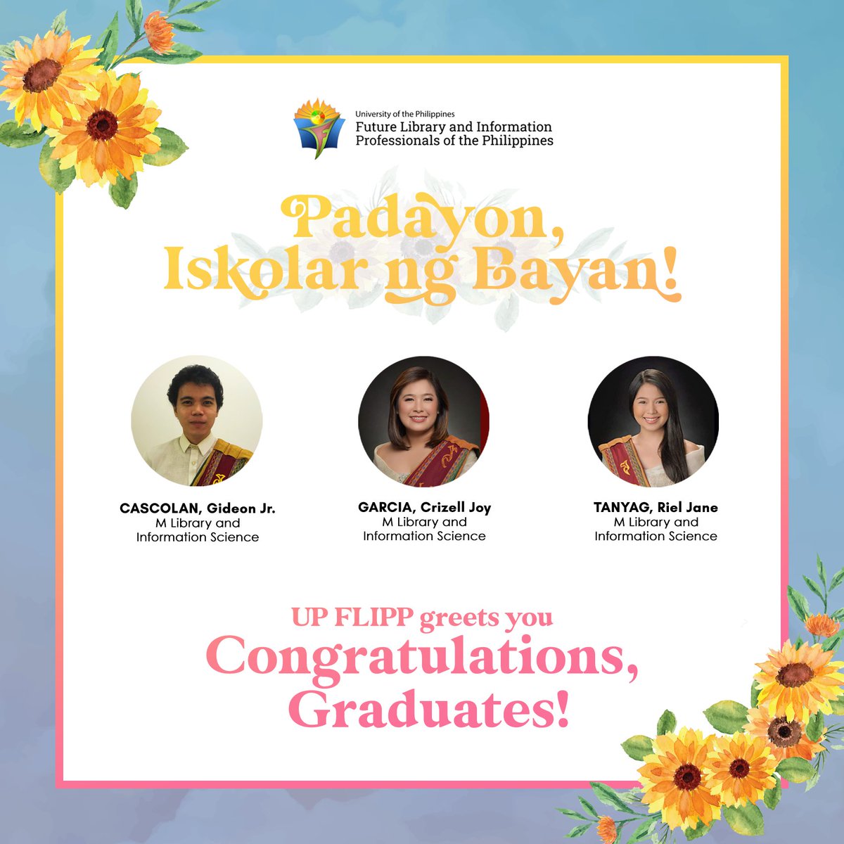 upflipp's tweet photo. UP FLIPP congratulates the Class of 2021. You have all made us proud!
Just like your theme, "Isug", may you all become LIS professionals who become courageous amidst life's adversities.
Padayon, Iskolar ng Bayan! ππ»π
#SLISClassof2021
#Isug https://t.co/VtR6kFBSYQ