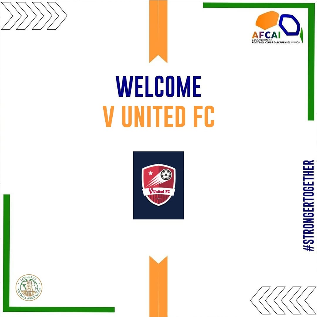 afcai_tweets's tweet photo. Welcome V United from Tamil Nadu to AFCAI family #strongertogether 🇮🇳⚽
#forclubs #foracademies #afcai #indianfootball #growthofacademies #thebestsport #india #unity #localclubs #fortheclubsbytheclubs
#allclubsmatter #footballclubsmatter https://t.co/dMWavKUW2p