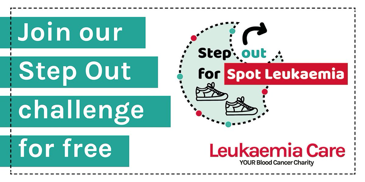 LeukaemiaCareUK's tweet photo. 🔴10,000 people are diagnosed with leukaemia in the UK each year and they all need our support ❤️
That's why we've created the Step Out Challenge. Join our team and run or walk for those affected by leukaemia.
Join our challenge here > https://t.co/B9TxYOoJkm
#StepOutChallenge https://t.co/i7qK1GP1rC