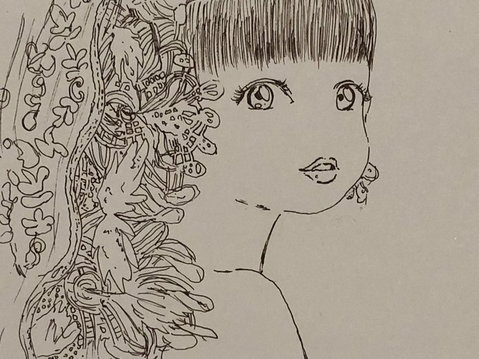 前髪自分で切ったよ✂️女の子
#イラスト #手書き #絵描きさんと繋がりたい #ボールペン #女の子 