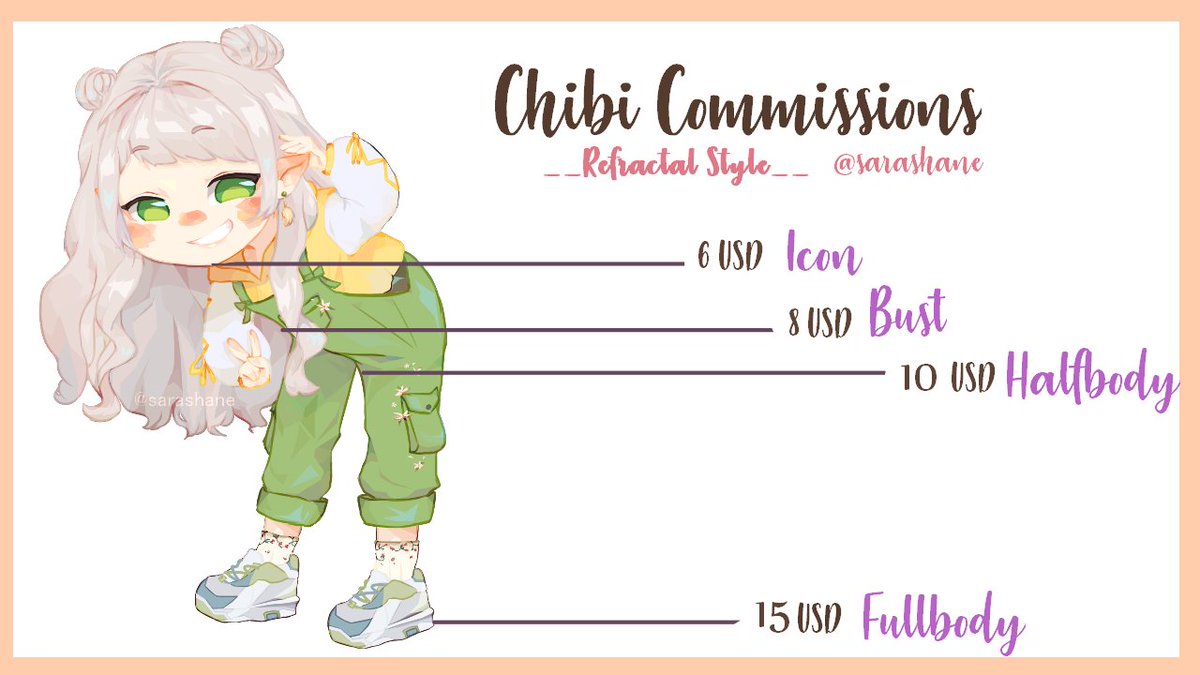 SaraShane5's tweet photo. @Ashe_Eclipsed Good evening !, it's a bit late but I'll leave my portfolio here> <: https://t.co/lrEd3BEf3q

Currently I make more stickers and chibis !, but I have more elaborate illustrations on each of the platforms! Thanks for the opportunity, have a nice week Ashe! https://t.co/87eK3rYMaM