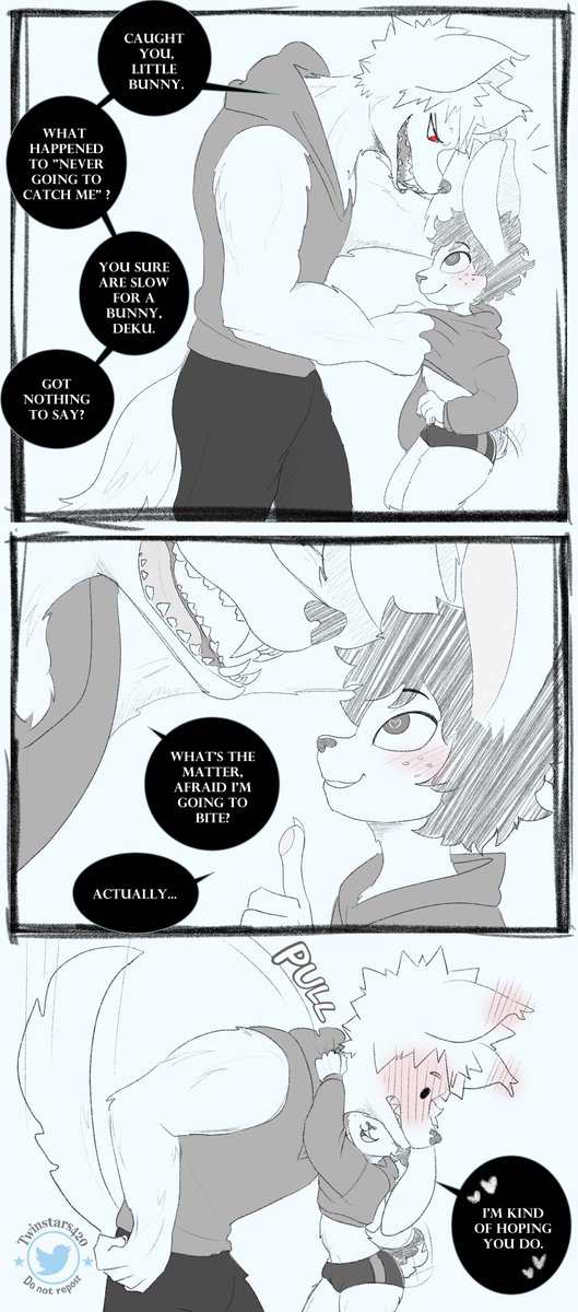 twinstars420's tweet photo. Catch me, Kacchan💕(2/2) #bkdk #bakudeku #wolfkatsuki #bunizuku https://t.co/Ej9zIp7YE4
