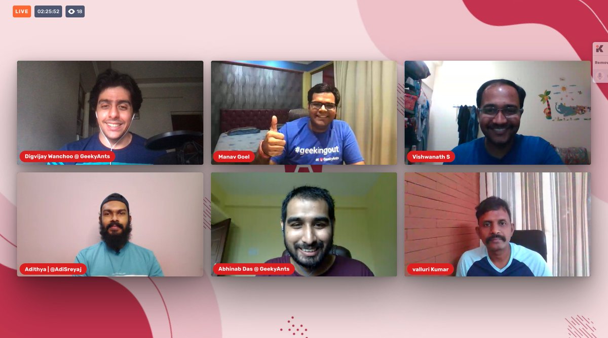 angularblr's tweet image. Time to wrap up now. 🎉
🙇🏼♀️Thanks to all our speakers, viewers for making this event successful.
If you missed it, or want to watch some sessions again, here is the link for it: youtube.com/watch?v=jRJJkE…
#angular #geekyantsmeetup #angularmeetup #remotemeetup #angularjs