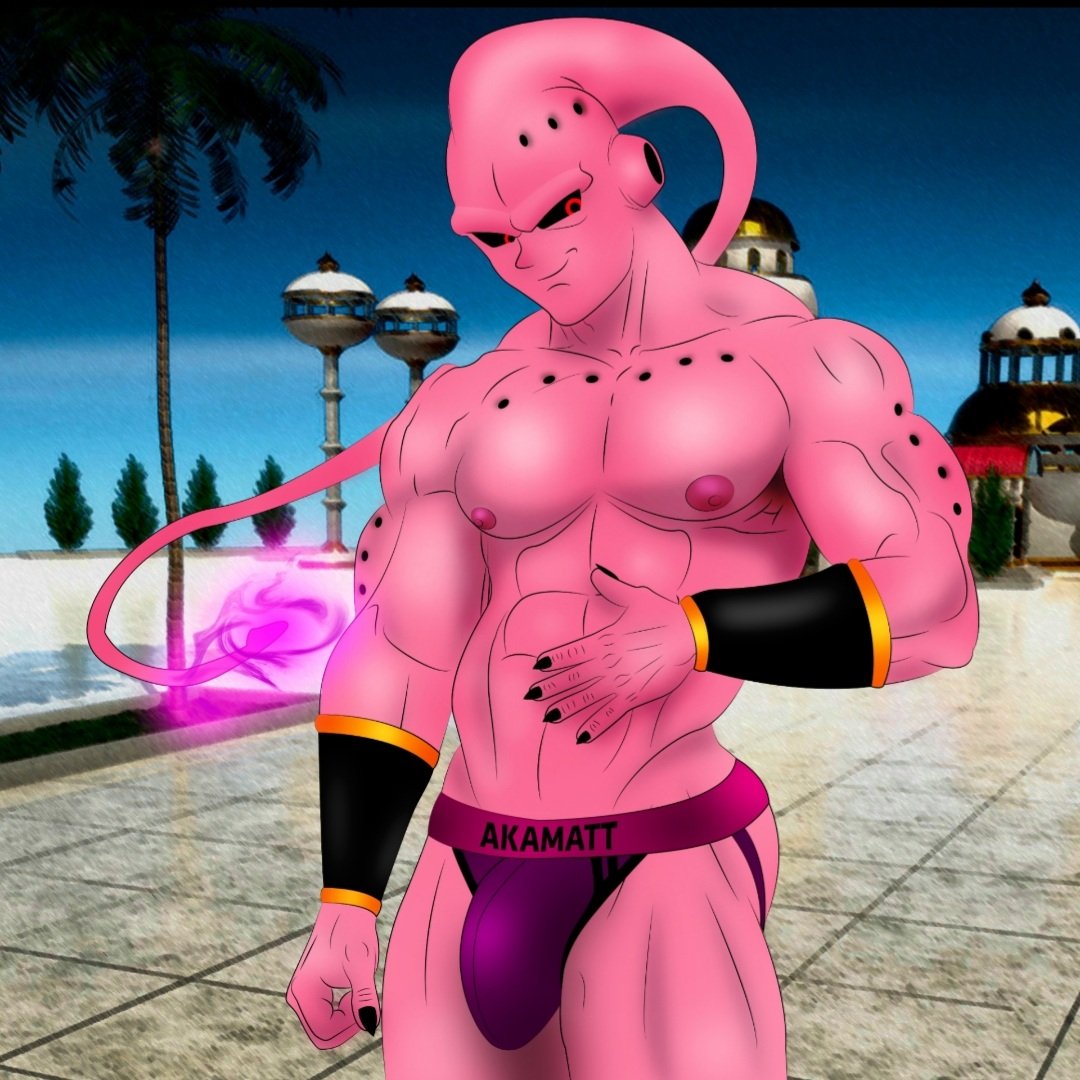 AkaMatt6's tweet photo. Majin Buu from Dragon Ball Z as my set of images on patreon 😍😏 #DragonBall #majinbuu #baraartist #muscle #patreoncreator #jock #underwear https://t.co/WqfTK71l3a