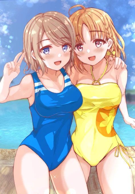 夏のようちか⚓🍊 ✨🌞🌴
#Aqours #lovelive 