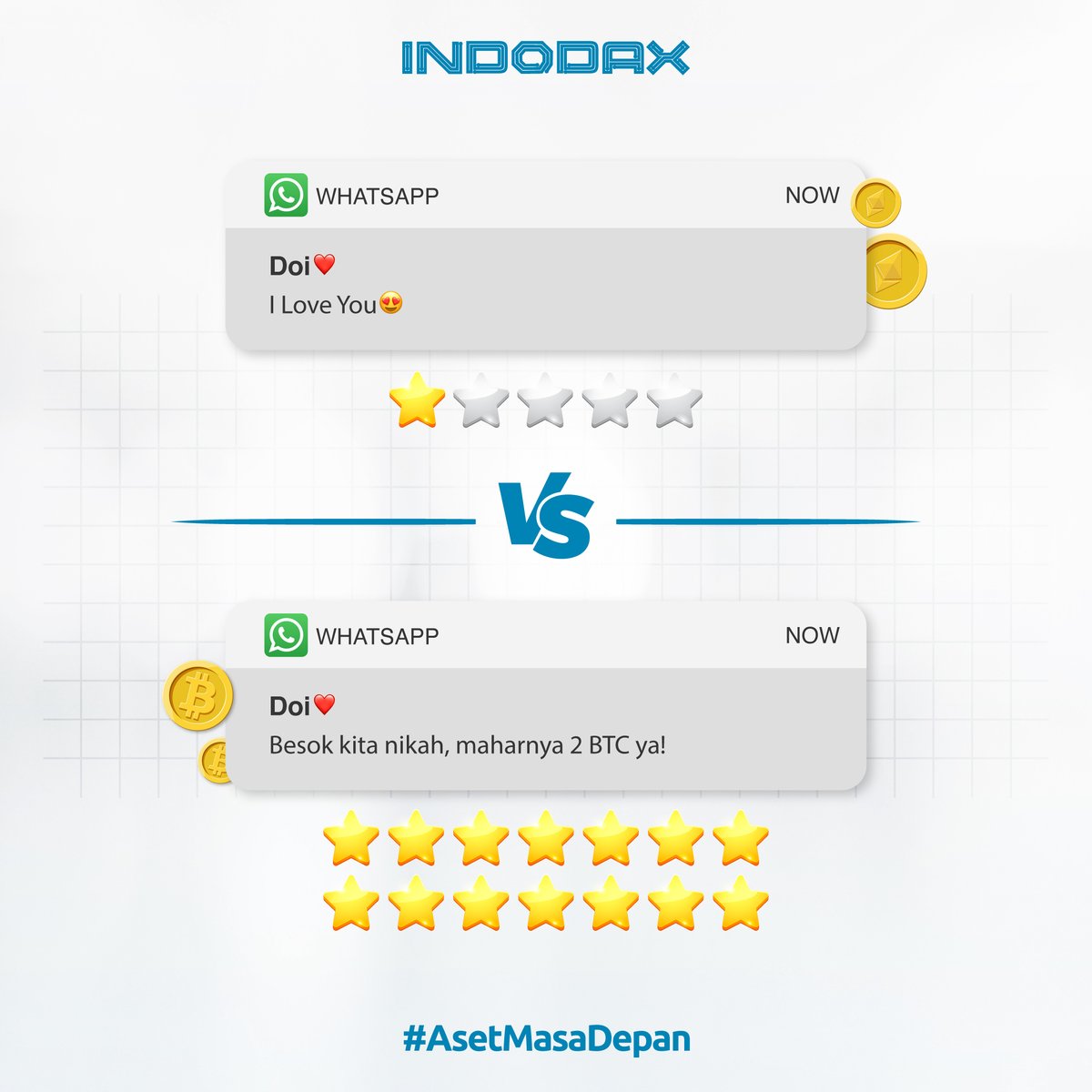 indodax's tweet photo. Happy weekend!

Yang bilang i love you doang bakal kalah sama yang ngajakin nikah. Yang setuju mana nih suaranya? 😎

#indodax #asetmasadepan https://t.co/s8xBaTvfkZ
