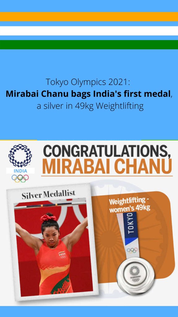 seuteindia's tweet photo. We are super proud of #Mirabaichanu #Weightlifting #India #TokyoOlympics2021 
#Olympics #silvermedal https://t.co/JhrU9FAJf2
