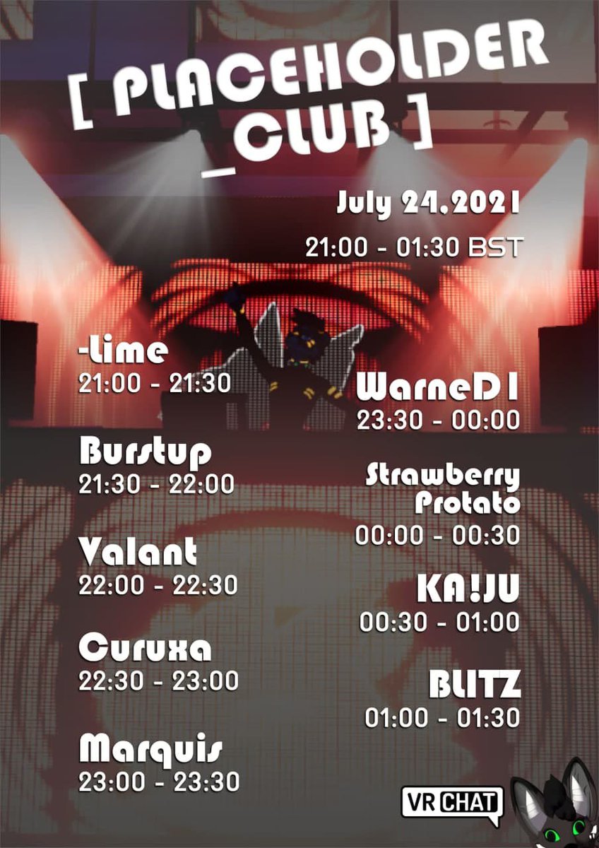 Burstup's tweet image. Can't wait for tonight! It's the 3rd Placeholder party. 9 DJs! I will play a  #GlitchHop set with new mashups and original tunes. Valant and Curuxa will do #drumandbass, there will be some House and Electro, great visuals and the funkiest party crowd!