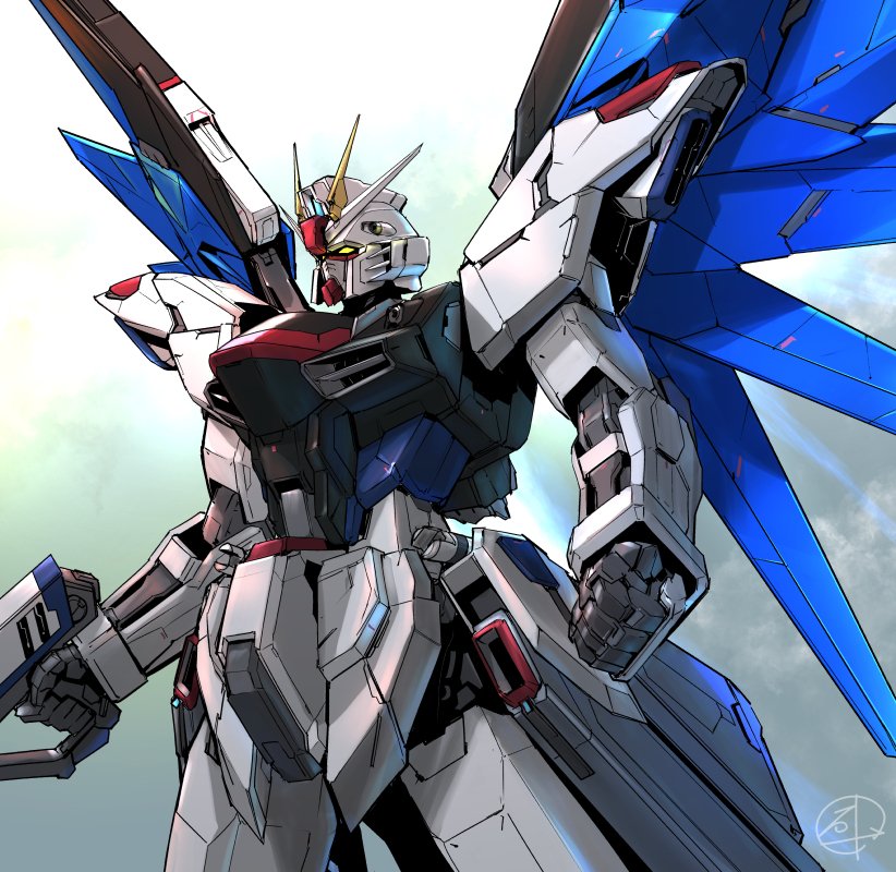 石口 十 勇者小隊 4巻発売中 フリーダムです 立像 新プロジェクト Gundam Seed Project Ignited の始動などおめでとうございます 時間が経ってしまいました 申し訳ありません あと単純にフリーダムが描きたい日でした 突発的にあのmsを描き