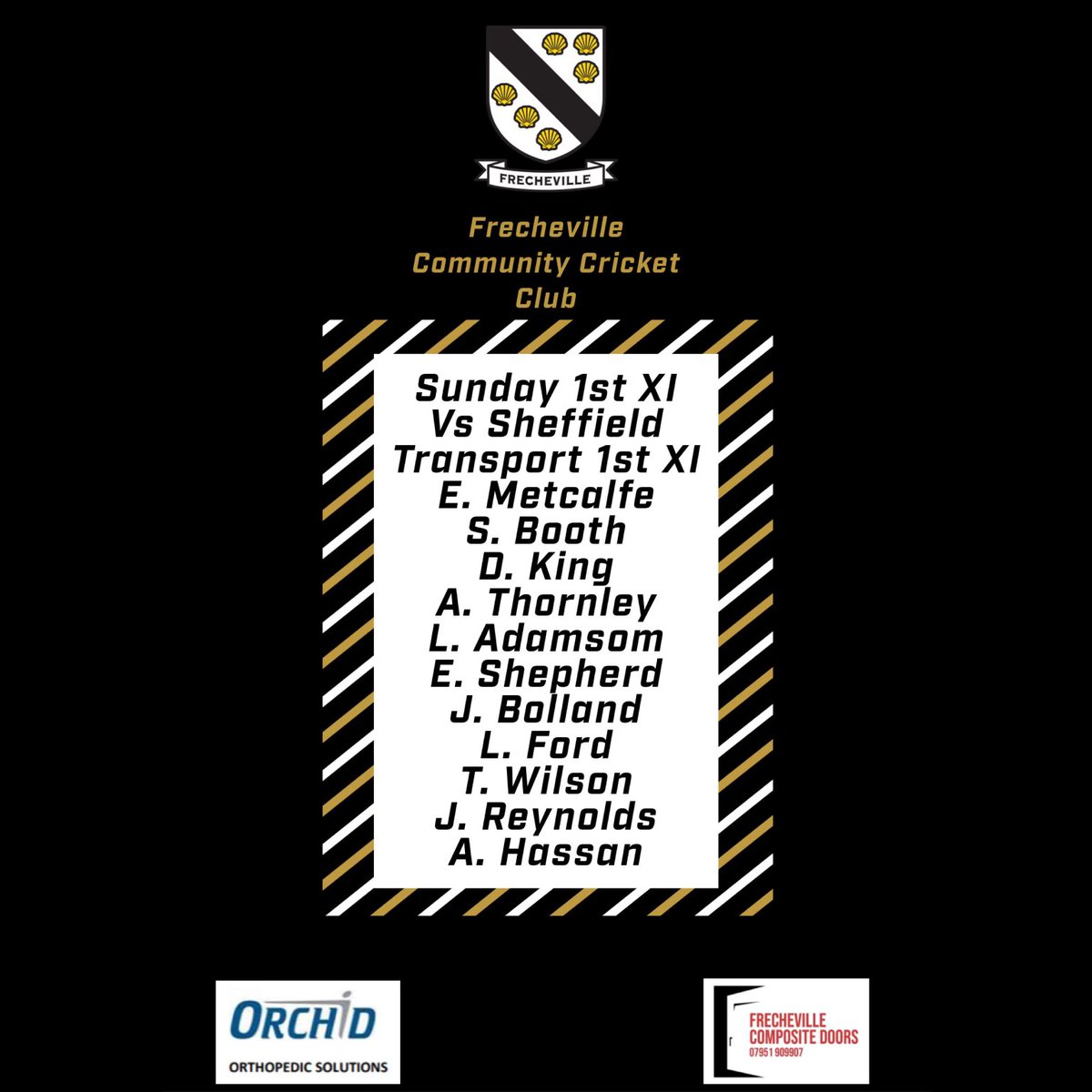 frechevilleccc's tweet photo. Just the two games this weekend as our first XI is off due to COVID. 

Here’s how those sides line up! 

Good luck to all involved.

#seashells🐚 #YCSPL #MDCL #cricket #sheffield https://t.co/Kv0LmZWYK5
