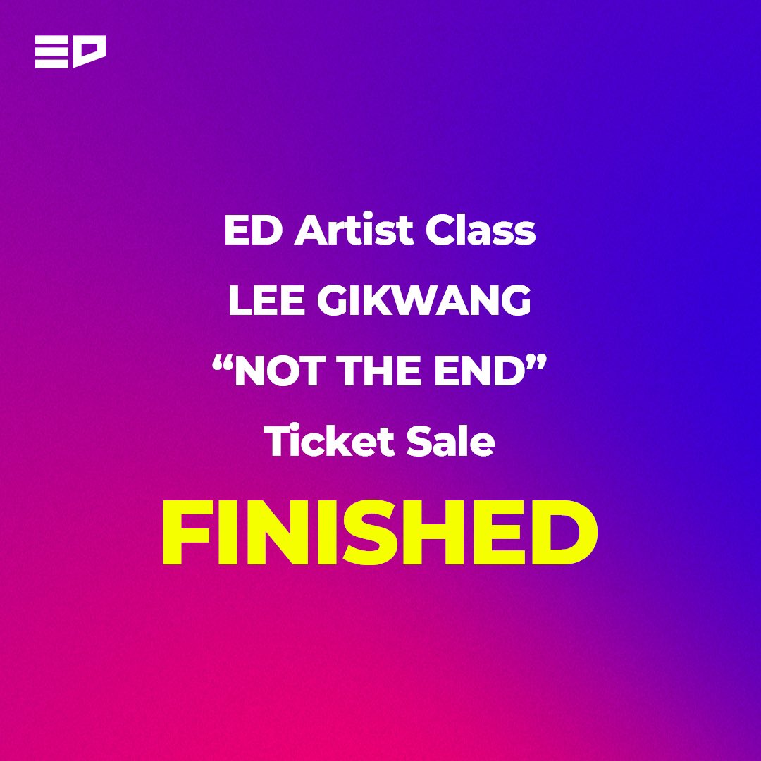 Ed Kpop Online Training Lee Gikwang From Highlight Not The End Artist Class First Ticket Sale Now Finished Thank You For Your Interest And See You On July 25 12