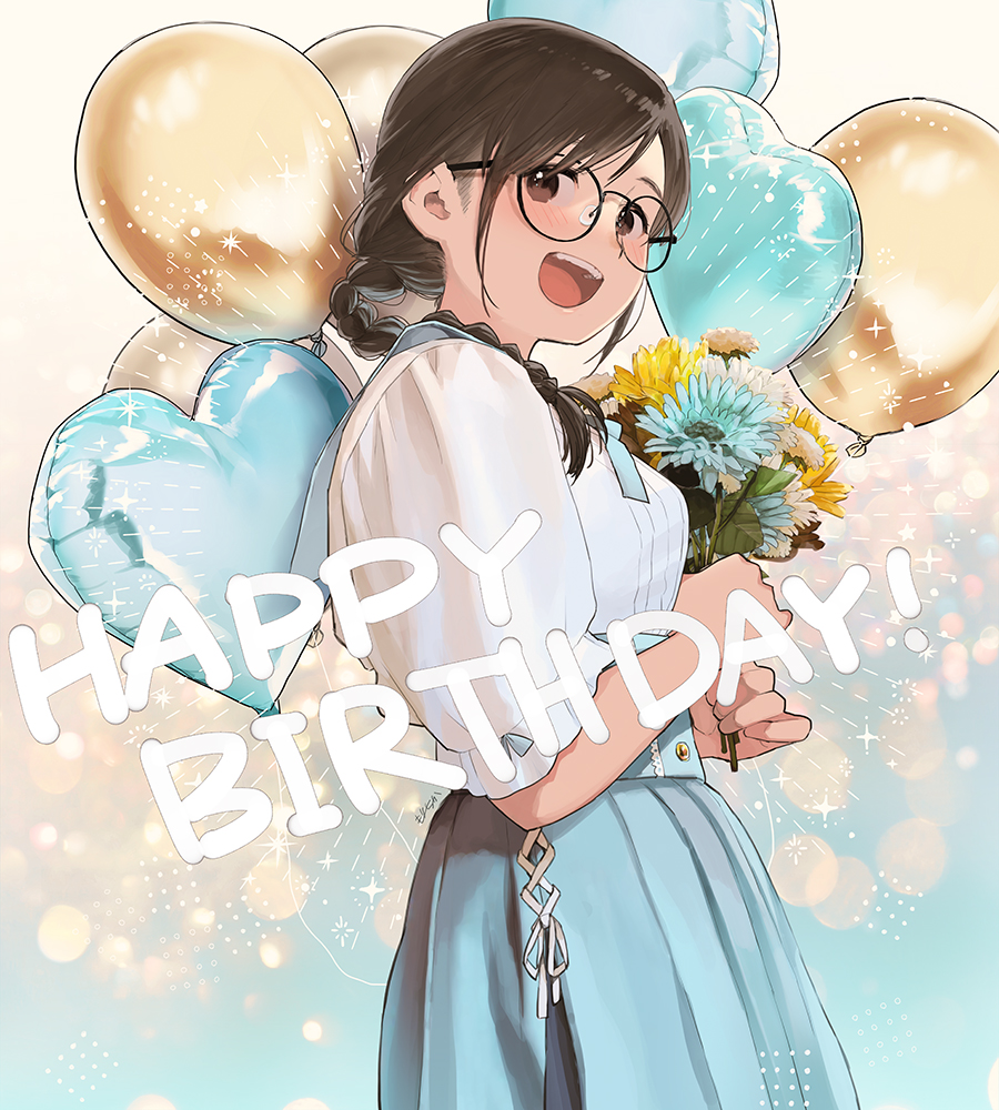 「改めまして、キョウちゃんお誕生日おめでとう!!🥳✨🎈🎈🎈🎈🎈✨🎉 」|もりちかのイラスト