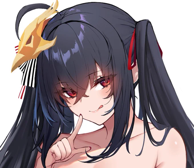 「指揮官様?見たいですかぁ?♡見えちゃいますか?♡」 