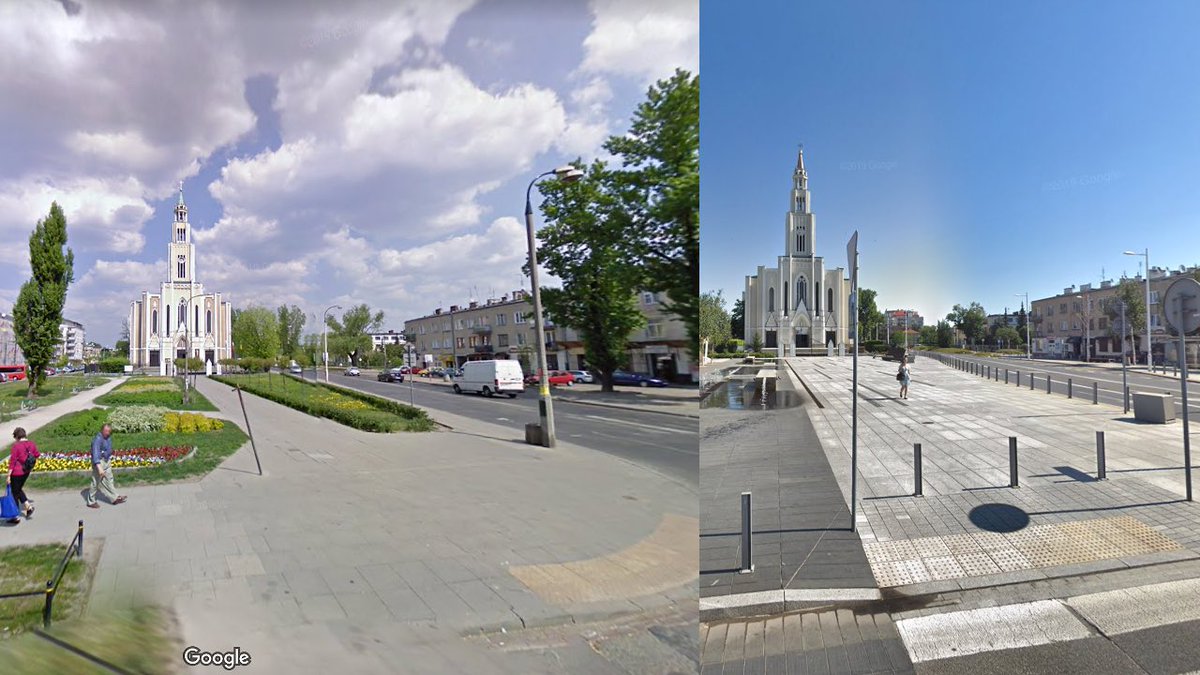 Betonoza to nie tylko mniejsze miejscowości takie jak Bartoszyce, Janów Podlaski, Kutno czy Skierniewice.

To też większe miasta.

Poniżej przykład z Warszawy sprzed kilku lat - “rewitalizacja” placu Szembeka na Grochowie, która kosztowała blisko 30 milionów złotych‼️