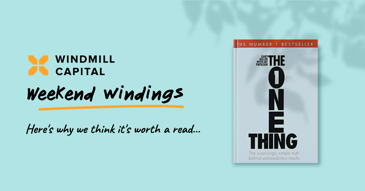 windmillcapHQ's tweet photo. #WeekendWindings๐| The One Thing: The Surprisingly Simple Truth Behind Extraordinary Results -
by @garykeller & @jaypapasan
Here's another classic we'll be #Reading over the weekend..๐งต https://t.co/di3P2pOqN8