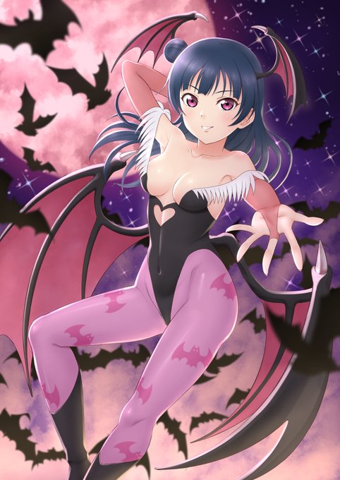 モリガンのコスプレをしたヨハネ様絶対似合うと思うんですよね#ラブライブ #津島善子 #モリガン 