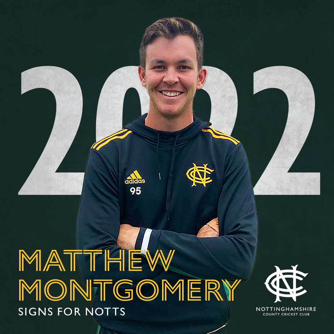 BREAKING | All-rounder Matthew Montgomery signs for Notts.

Full story 👉 bit.ly/3x1xrG6