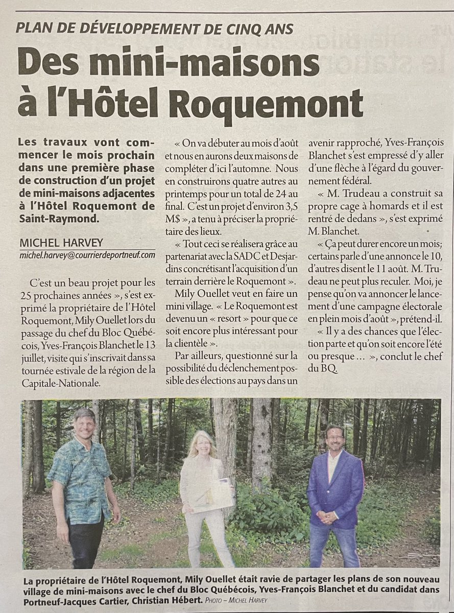 CHebertQc's tweet photo. Bravo aux propriétaires du #Roquemont pour leur projet de nouveau village de #minimaisons écologiques.🏡 https://t.co/T7JLkgDQ7C