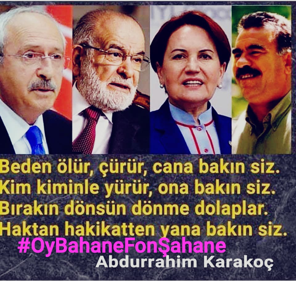 @TatarFerruh @hilaltasdelen5 @Ramazan34351 @LALE1511 @muratto22857094 @_vatanmillet @OrhanHendek @ayseli63640587 @Hseyin52689003 @muhammed7325 @yenigull15 @meryem24223808 @Zeynep_Sohni @bizbas_tr @oncevatan3423 @FatihOcak2525 @ozguryilmaz0303 @A05372195967 @Yasemin97707829 @gokhancanarslan @orhanayguler047 @uziTURGttinta @Mustafa14533 @drmehmetpala @___la_l_u_DeRuN @ilyasbozkurt_27 @___MeDiNe_Gul_u @M3_iva @RTErdogan @Su55Uz @elonue @SahendeBen @Asl3121 @Bilemezsinki12 @Elif36159024 @ReisbeyHuseyin @Hanimm_aga @HeyyGz66 @Elif4497 @Mcahiticlek @rabiacabiseyler @ihsanEmirgazi @lalezar_61 @akbozkurt41 @cvtkarakaya Fon olayını kendimiz mi bastıracağız? Ne alaka Ayasofya dirilişi? 

#OyBahaneFonŞahane