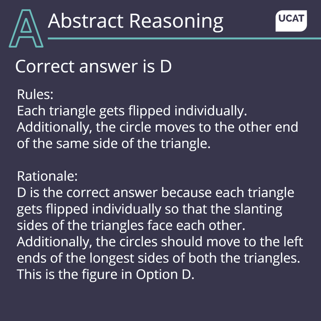 UCATofficial's tweet image. Here&apos;s the answer to yesterday&apos;s Abstract Reasoning Question,  hope you figured it out?  

#ucatprep #abstractreasoning