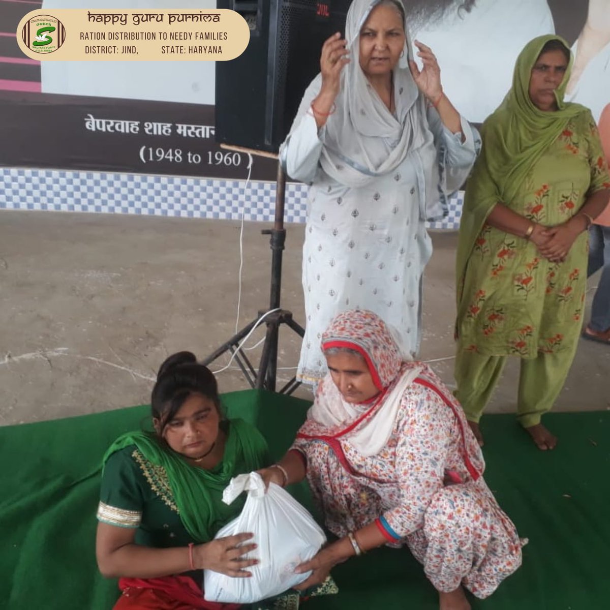 GreenSwelfares's tweet photo. DERA SACHA SAUDA VOLUNTEERS | JIND | HARYANA(INDIA)
On the pious occasion of #GuruPurnima, Dera Sacha Sauda volunteers kept fast for one day &amp; distributed ration kits to needy families.
#Foodbank #HappyGuruPurnima #happygurupurnima2021 #gurupoornima #GuruPoornima2021 https://t.co/ZrmenAi0Ov