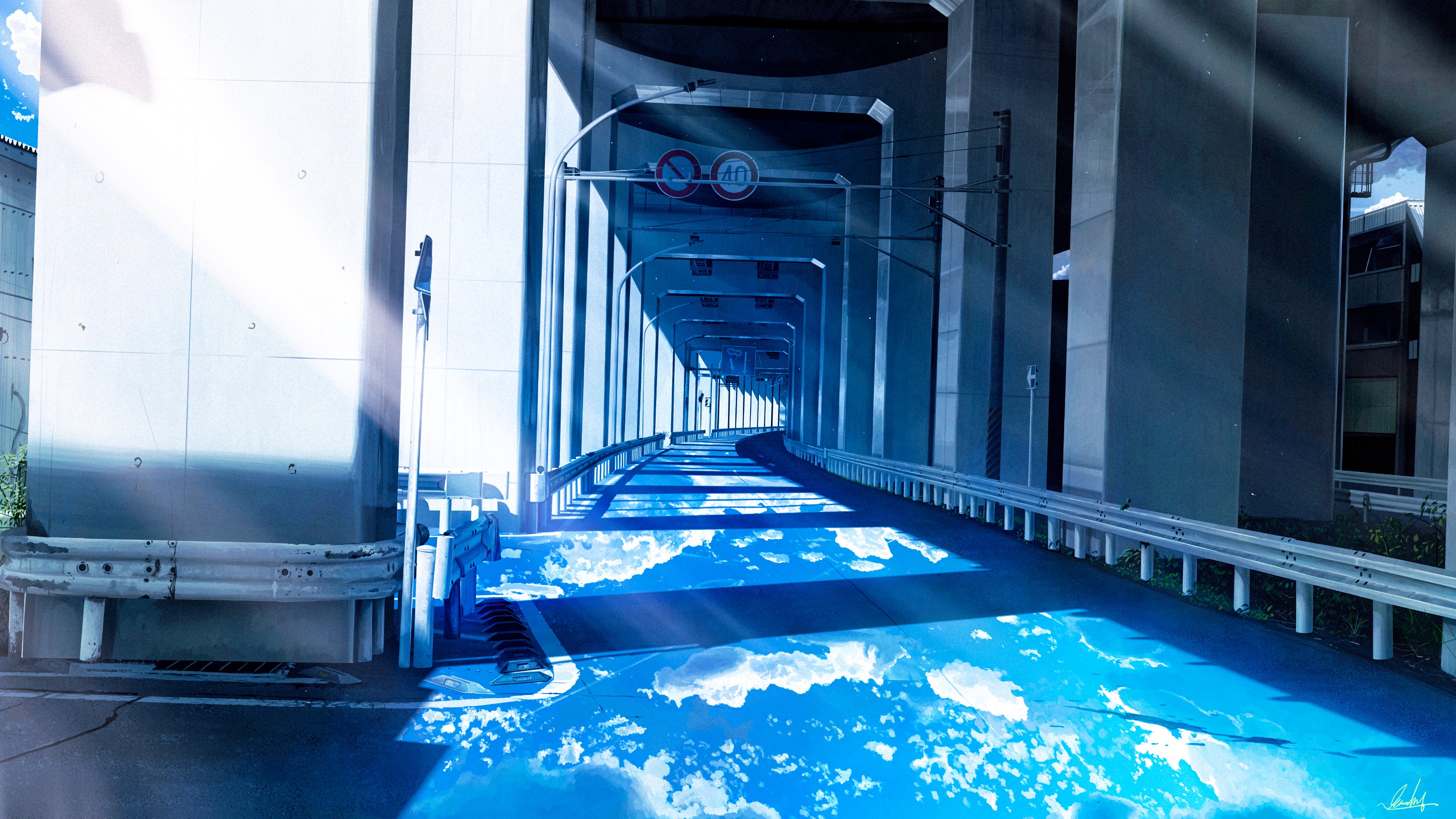 Banishment 夏を潜り抜けて 涼しめに調整した風景イラストです 壁紙等にどうぞ T Co Yvfyuubn8s Twitter