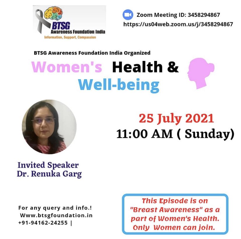 AwarenessBtsg's tweet photo. Join us for a lecture on Women’s health. https://t.co/pGlHTYrAwP