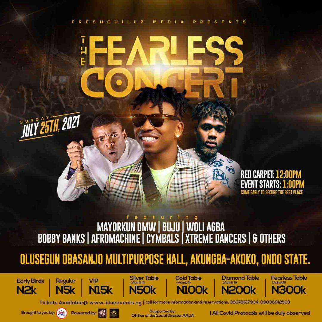 majek_3's tweet photo. Few hours to the fearless experience  🔥🔥
Get your tickets at https://t.co/Mg3z5BVsIJ 

@Bujutoyourears 
@IamMayorKun 
@woliagba__ipm 
#TheFearlessConcert https://t.co/wVsKEAeh3e