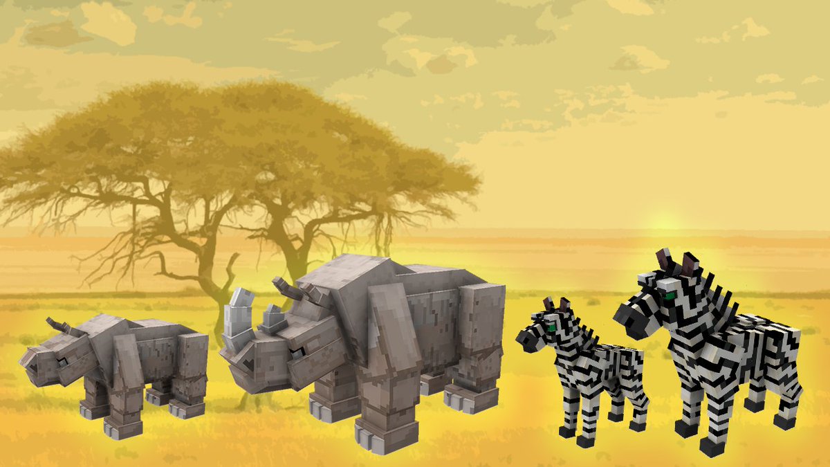 MexbotArts's tweet photo. Savanna Mob Models #Minecraft #Lowpoly #Blockbench #3dmodel #pixelart #modelengine #savanna #Savannah #lion https://t.co/iKlBfXyC5P