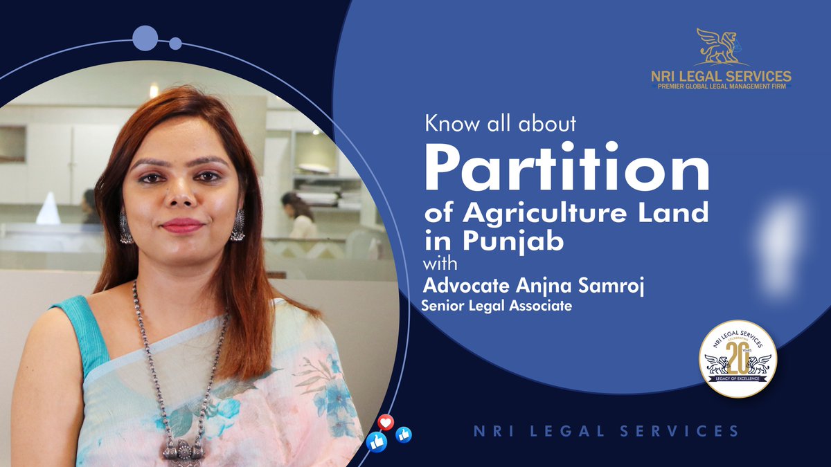 NRILegal's tweet image. How is agriculture land divided? What is land partitioning? Know all about the instruments of partitioning with Senior legal associate, Advocate Anjna Samroj. - youtu.be/xOkTml7JOdU

#AgricultureLand #PartitionSuit #LandPartition #NRIs #Punjab #NRILegalServices #LawFirm