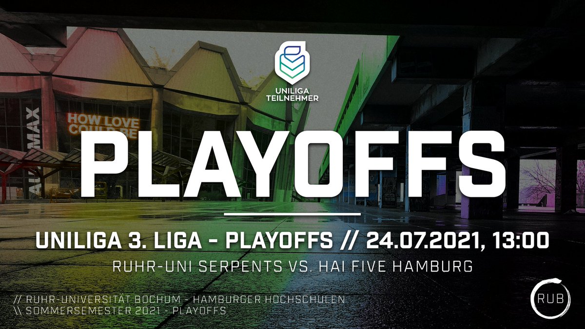 RUBserpents's tweet photo. ☀️ @uniligaGG Sommersaison 2021 ☀️

Nach langem Warten ist es heute soweit: die Playoffs stehen vor der Tür! 👋🤓

Im ersten Matchup treffen wir auf die Hai Fives von @HamburgerHaie! 🥊🦈

LFG LFG LFG LFG 🔥
📺 https://t.co/vz20m4wWU9

#GOserpents🐍 #letsgorub #rubesports https://t.co/nbafzXMbc3