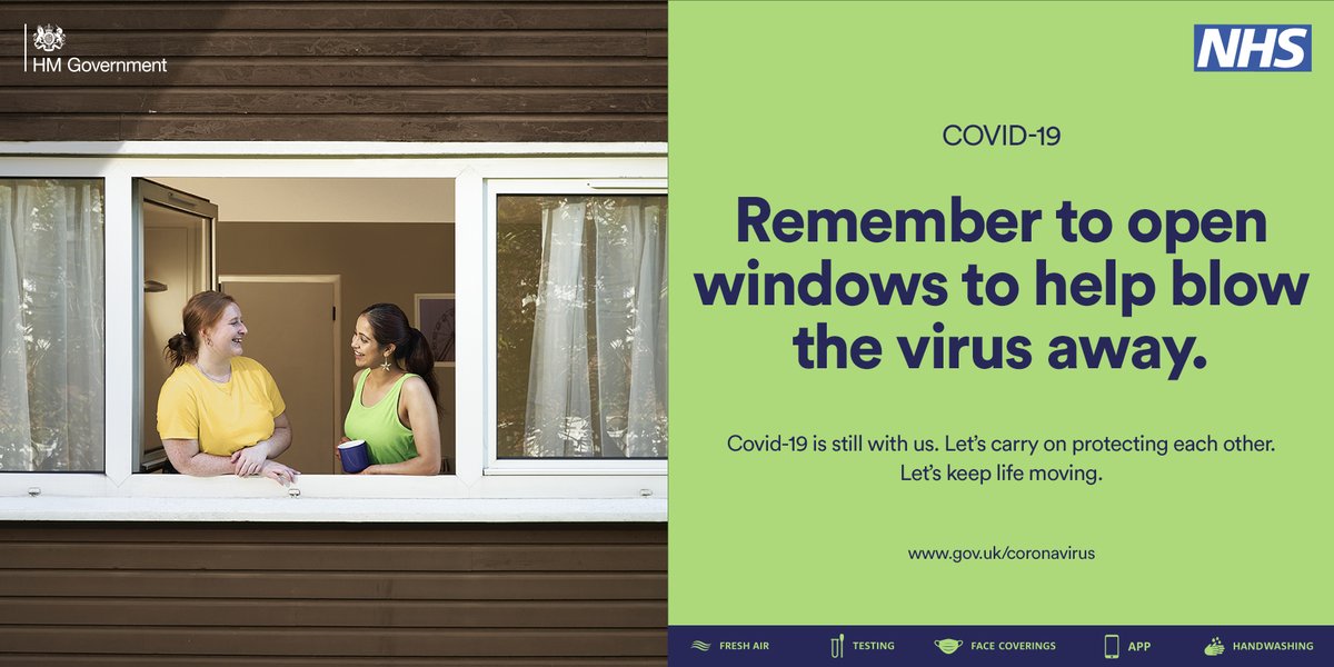 If you're seeing friends inside this weekend, remember to let the fresh air in. 🍃

Everything we're doing to stop the spread of coronavirus in London is making a difference. Let's carry on protecting each other.

gov.uk/coronavirus
