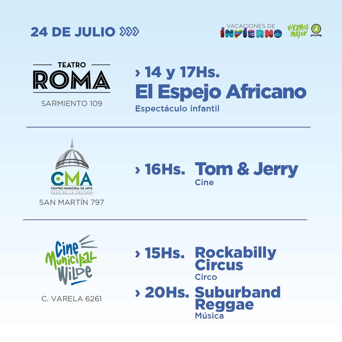 gestion_a's tweet photo. 🤩 ¡MIRÁ LA PROGRAMACIÓN DE VACACIONES PARA HOY!

🔴 Para más información, consultá nuestra web: https://t.co/PHjylu0J8H https://t.co/kqd47U5fjw