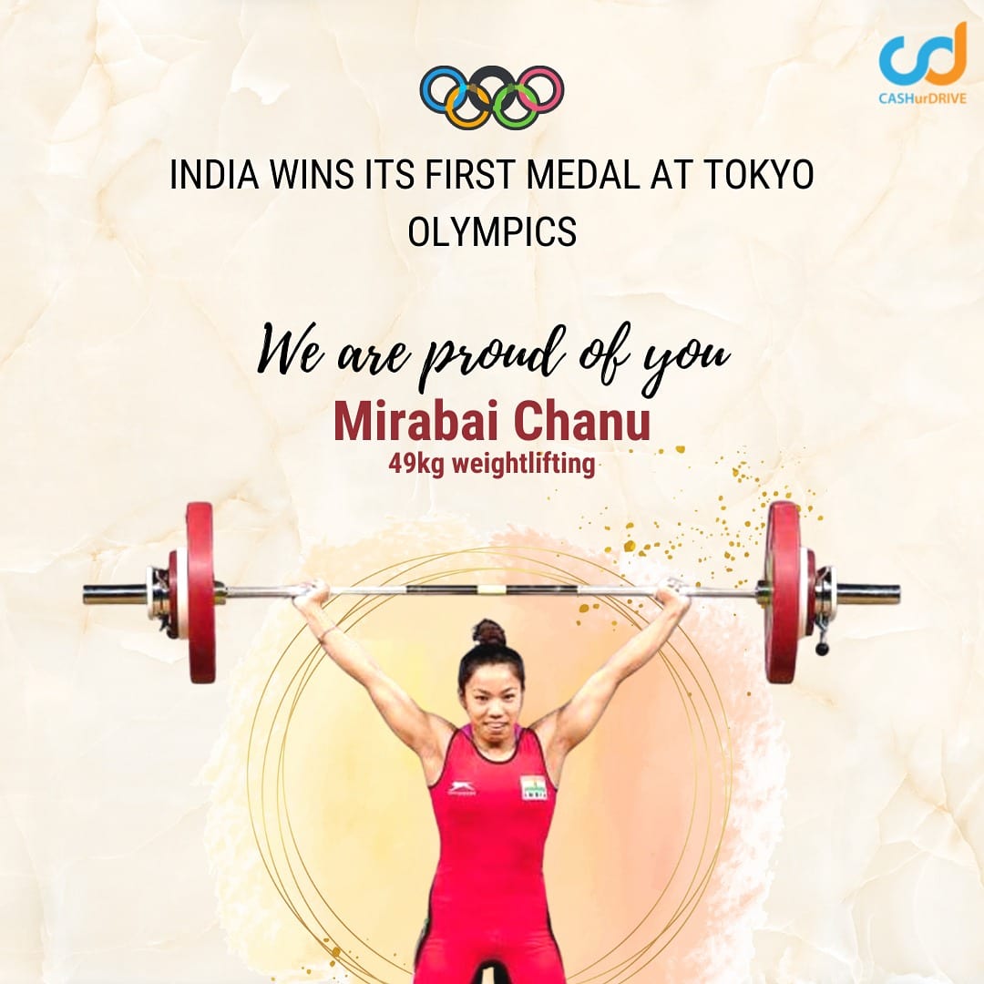 India’s 1st medal on day 1🇮🇳!
We are so proud of you <a href="/mirabai_chanu/">Saikhom Mirabai Chanu</a> !
.
.
#TeamIndia #Tokyo2020 #mirabai #weighlifting #olampic