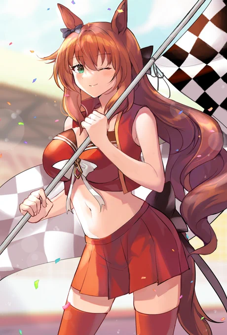 26日目
#ウマ娘プリティーダービー #ウマ娘 
レースクイーンマルゼンスキー 