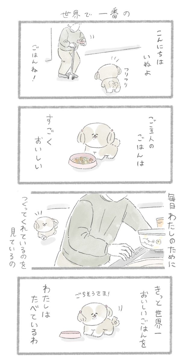 シーズーさんとご主人、世界で一番 