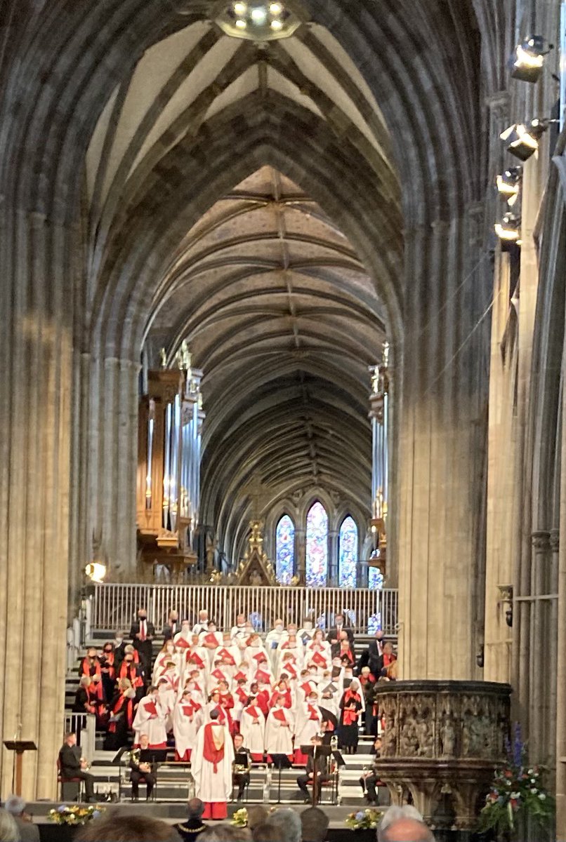 KSWMusicSchool's tweet photo. A wonderful occasion to be present at the opening service of this years @3choirs in @WorcCathedral. Our choristers sang superbly especially Felix’s solo in the Britten Te Deum https://t.co/OI9L2URe97