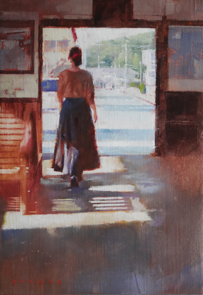 kazuho_iwamoto's tweet photo. この町
227×158mm/oil on canvas/2019

少し前に描いた作品ですが、Twitterに載せてほしいとご要望があったため😊 https://t.co/f5cB8f0Xsr