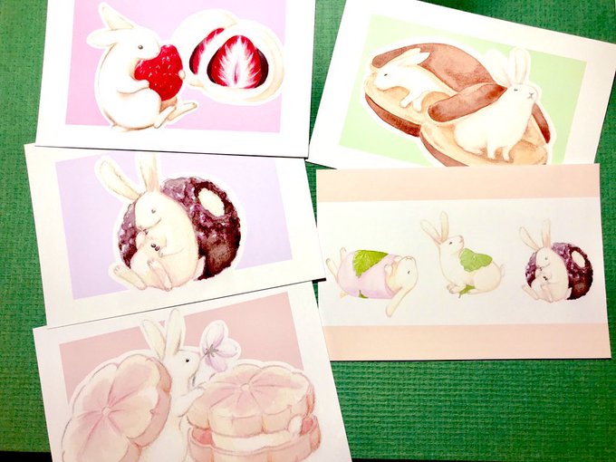 うさぎ和菓子のtwitterイラスト検索結果