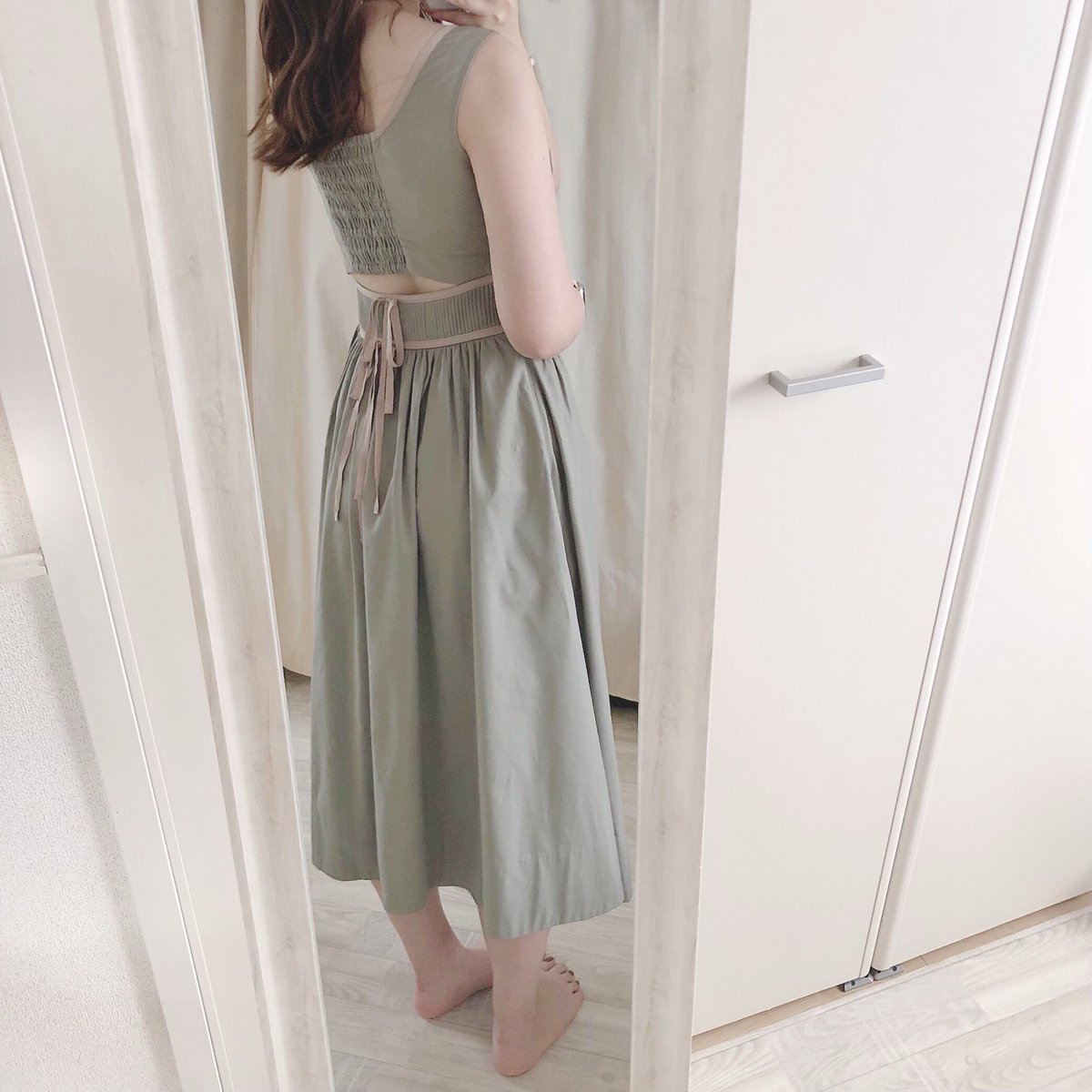 herlipto♡Tulip Cotton Blend Midi Dress | housecleaningmadison.com