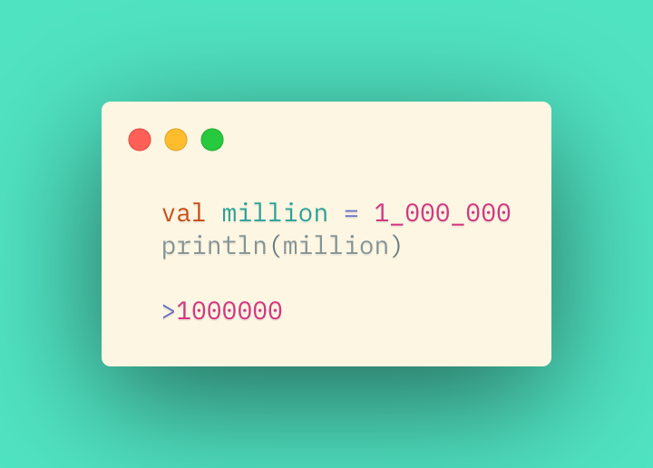 akshay81844's tweet image. #KotlinTip Readable values
