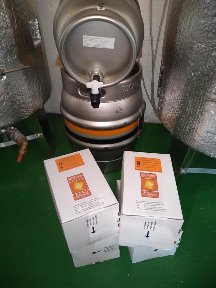 Escape_brewery's tweet photo. This week’s bag in box cask ales for home delivery or collection from our Westhoughton brewery are now live and ready for purchase on our new web shop!

This week’s beers are:

Virgil Hilts - 5% Extra Special Bitter

Erik Weisz - 4.4% Citra Pale Ale

https://t.co/MgideGGH1J https://t.co/7gyditBj3i