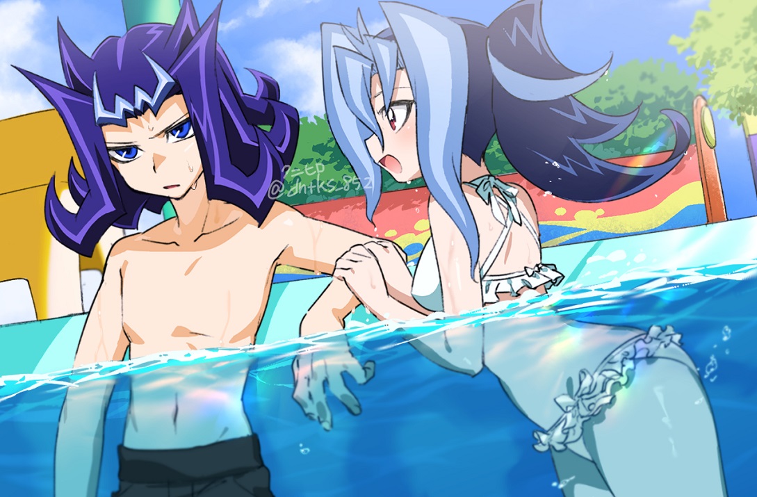 プールな神代兄妹絵 